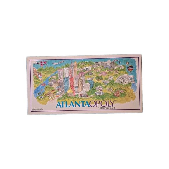 Atlanta Monopoly CityOpoly Board Game Atlantaopoly Monopoly Complete 1989 GA - Picture 1 of 5